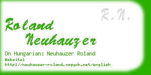 roland neuhauzer business card